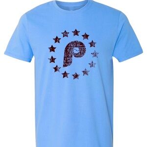 Phillies Retro T-Shirt... Powder Blue, Unisex Multiple Sizes